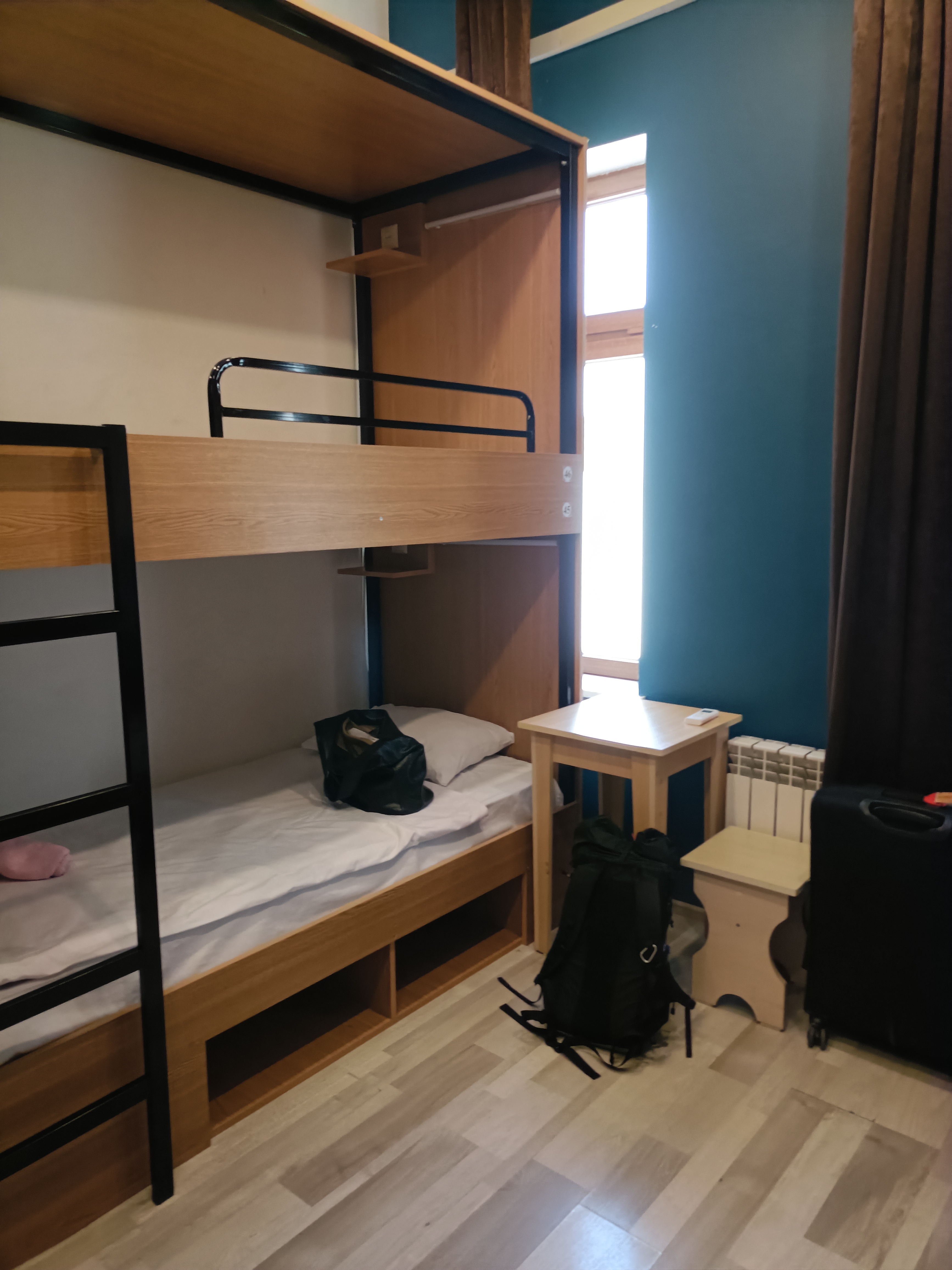 ドミトリーの二段ベッド