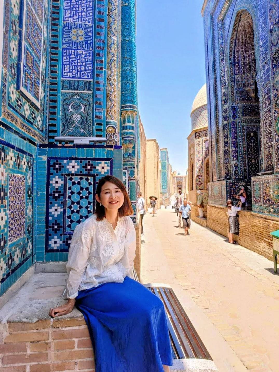 本田陽子 ウズベキスタン・サマルカンドにて